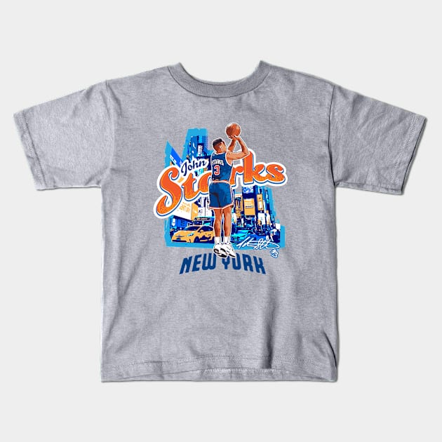 John Starks vintage style Tee T-shirt Kids T-Shirt by goderslim